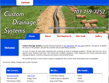 Tablet Screenshot of customdrainage.com